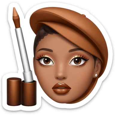 tri colored brown and white fenty beauty lip gloss sticker