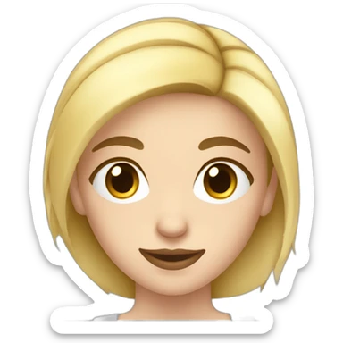 Fille blanche avec une cicatrice dans les sourcils sticker