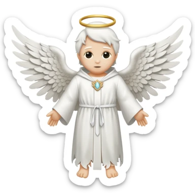 Headless angel sticker