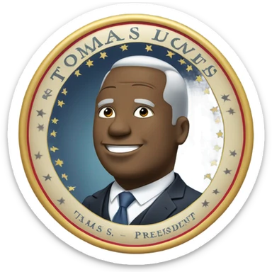 tomas the tank engine as president sticker