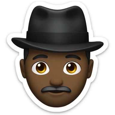 black james bond with beard sticker
