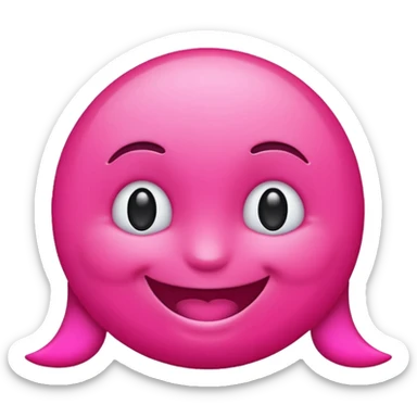 make a discord emoji role that is bright hot pink, almost neon for someone who host events- non gender specified sticker