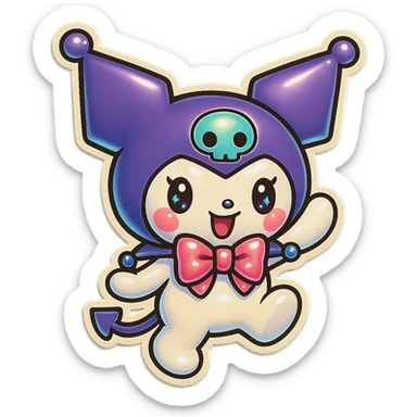 Remove the background, keep Kuromi character only, preserve original style, transparent background sticker