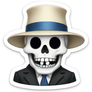sans the skeleton with a trump hat sticker