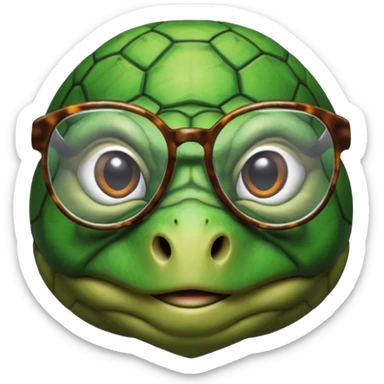 Tartaruga usando óculos  sticker