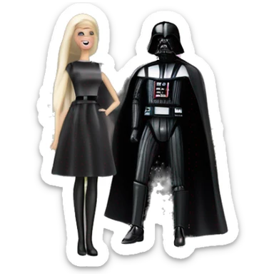 Darth Vader and Barbie’s very dusty old disturbing disgusting ghostly haunted horror dream house mansion  sticker