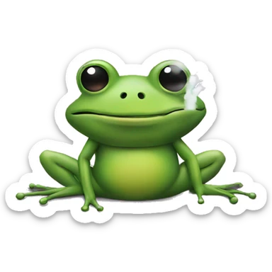 Frog vaping sticker