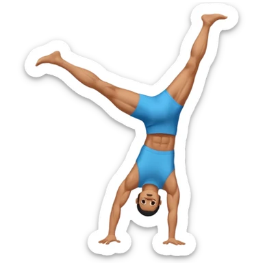A person who make a on arme handstand in calisthenics sticker