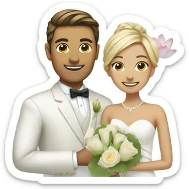 lotus and groom sticker