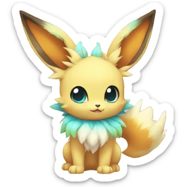 Colorful Kawaii Eeveelution-Cute-Pokémon-fusion full body sticker