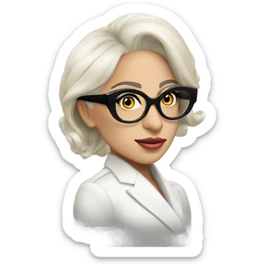 Lady gaga classy glasses  sticker