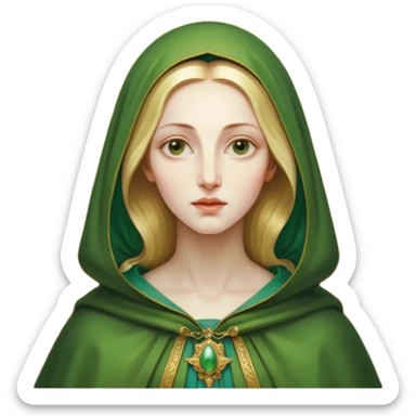 solarpunk ultra HD, Scrooge style, oil paint - famous work of Mannerism; Parmigianino - Madonna with the Long Neck sticker