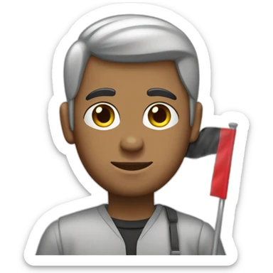 Un homme portant le drapeau de Palestine sticker