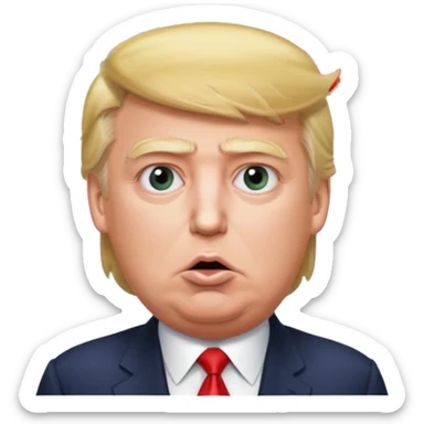 Trump  qui dit des gros mots dans une bulle et qui dit tg  sticker