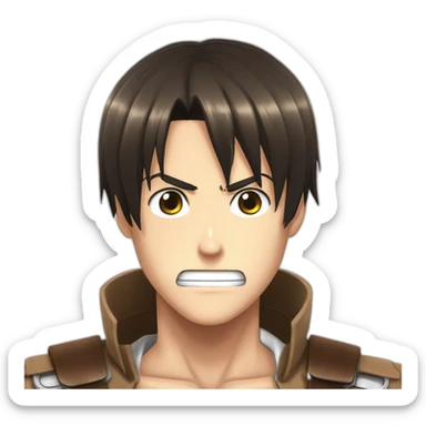 eren jeager as attack titan sticker