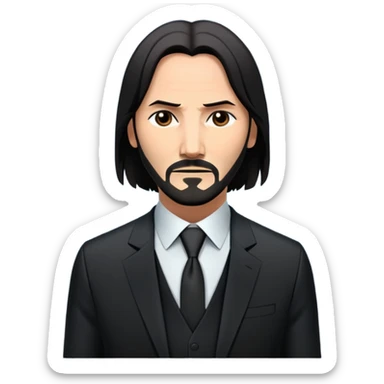 Elinde silah tutan jon wick sticker