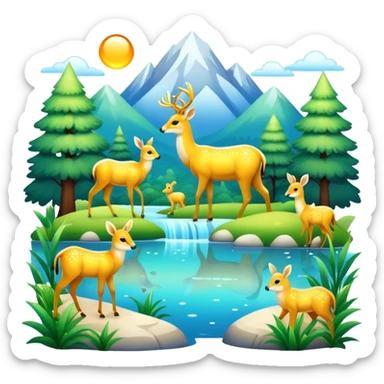  Glorious Shiny Sparkly Scenic Scenery Deco Wildlife sticker