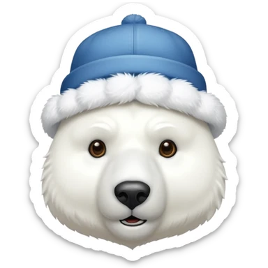 polar bar with hat sticker