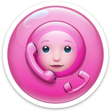 pink phone contacts bubble sticker