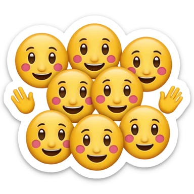 Lost média emojis joyeux noir sticker