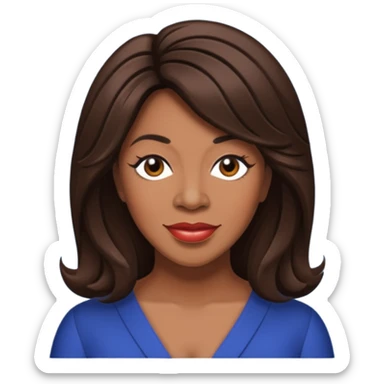 Mary Wilson with dark brown hair sticker