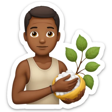 black man picking cotton sticker