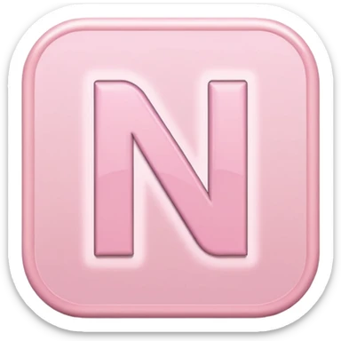 Netflix aesthetic "N" logo in pastel pink sticker