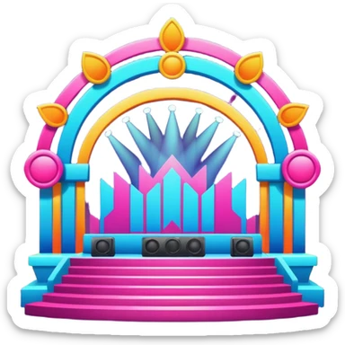 electronic music festival stage sticker
