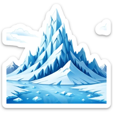 Ice Planet – frozen surface, icy mountains, blizzards sticker