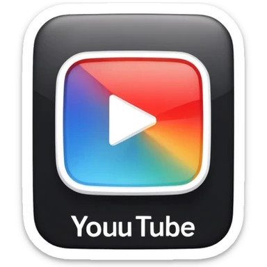 YouTube Shorts logo, black vertical rectangle with rounded corners and white play button in the center sticker