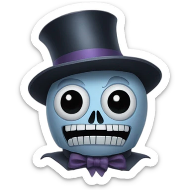 hatbox ghost sticker