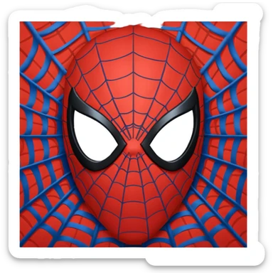 Spider man mask sticker