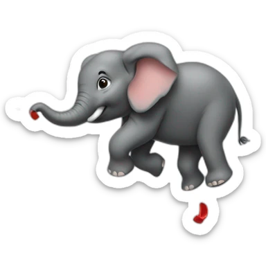 republican elephant falling sticker