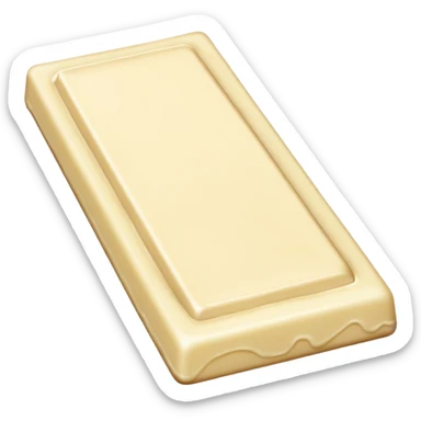 White chocolate bar sticker