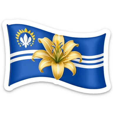 bosnia lilies flag sticker