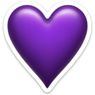 A huge purple heart  sticker