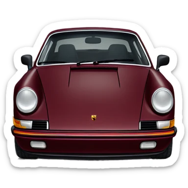 Burgundy 911 Porsche  sticker