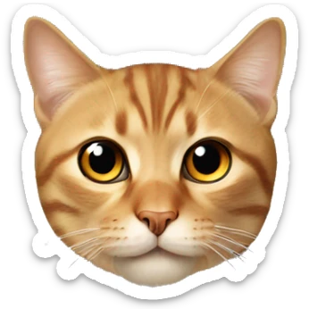 Cats head on top of toilet bowl  sticker