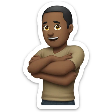 one armed hug sticker