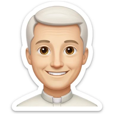 white catholic priest sticker