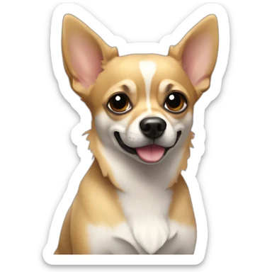Alsatian chihuahua cross breed sticker
