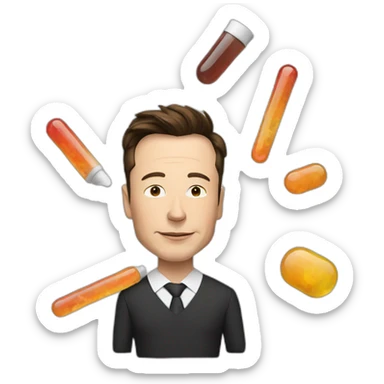 elon musk doing drugs, for educational purposes only, inclusiveness and positive, LGTBQ+ sticker