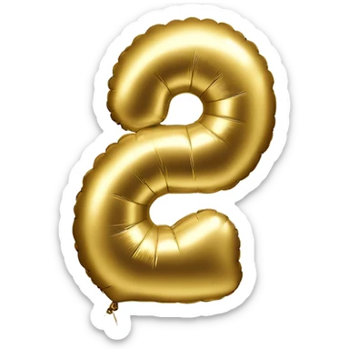 gold-balloon-shaped-like-number-1 sticker