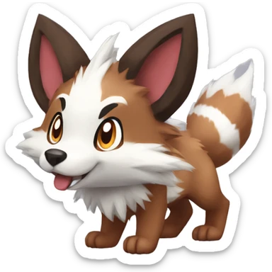 Lycanroc Rocruff Furret Zigzagoon sticker
