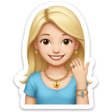 Charm Bracelet Girl sticker