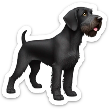 black german wirehaired pointer dog sticker