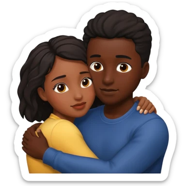 Sex. intimate moment between black lovers.  sticker