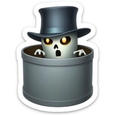 Hatbox-ghost sticker