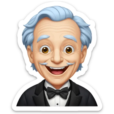 An old magician laughing loudly 🤣 sticker