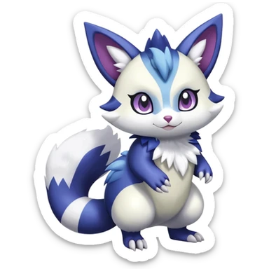 Shiny Furret-Meowstic-Zangoose-Hybrid (Full body) sticker